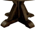 thumbnail image 4 of Benjara Round Solid Wood Dining Table with Pedestal Base- Light Oak Brown, 4 of 10