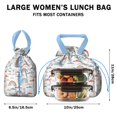 thumbnail image 5 of Boho Bohemia Rainbow Drawstring Lunch Bag Women - Drawstring Lunch Bag Insulated for Work Office - Stain-Resistant Large Lunchbags for Women with Multi-Pockets, 5 of 6