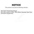thumbnail image 2 of CMX Front Rear Disc Brake Rotors Kit for Car Toyota Prius Lexus CT200h Plug-In K8-101567, 2 of 8