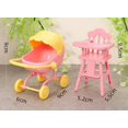 thumbnail image 1 of BRIGHTFUFU 1 juego de trona para muñecas, cochecito de bebé en miniatura, cochecito de juguete para muñecas, accesorios para muñecas, cochecito para muñecas pequeñas., 1 of 7