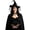 A, variant on Halloween Hooded Cape Costume Set, 4-Piece Witch Style Set with Hat, Gloves, Necklace and Cloak, Adult Dress Up Accessories for Masquerade Parties and Costume Events