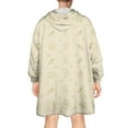thumbnail image 2 of Wearable Oversized Blanket,Beige Celestial Pattern Wearable Blanket Hoodie for Adults,Cozy Hooded Blankets with Super Pockets,Super Warm Fuzzy Pullover for Women & Men, 2 of 6