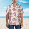 thumbnail image 2 of Honeii Sparkling Ice Cream Print Men’s Hawaiian Shirt,Classic Button-Down Short Sleeve Shirt, for Beach, Vacation, and Outdoor Activities,Small, 2 of 7