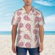 thumbnail image 2 of Balery Sparkling Ice Cream Camisas hawaianas de manga corta para hombre, camisas playeras de corte holgado, camisas de vacaciones con botones,Medium, 2 of 7