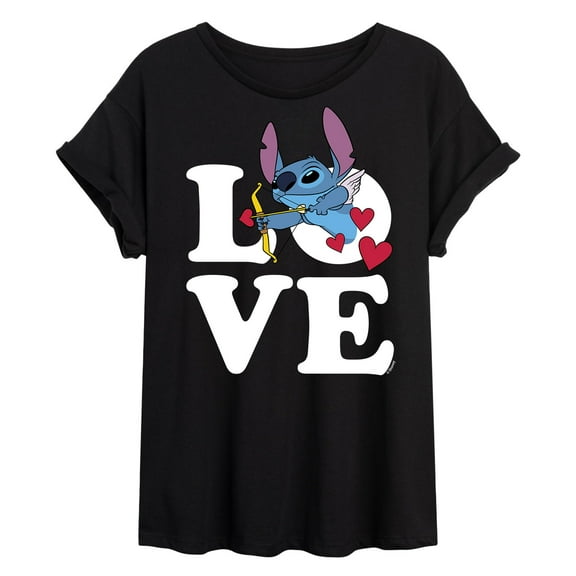 Lilo & Stitch - Valentine's Day Love Cupid Stitch - Women's Oversized T-Shirt