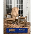 thumbnail image 4 of WINSOON Small Outside Adirondack Square Side Table,Double Layer Set Of 2 - Teak, 4 of 7