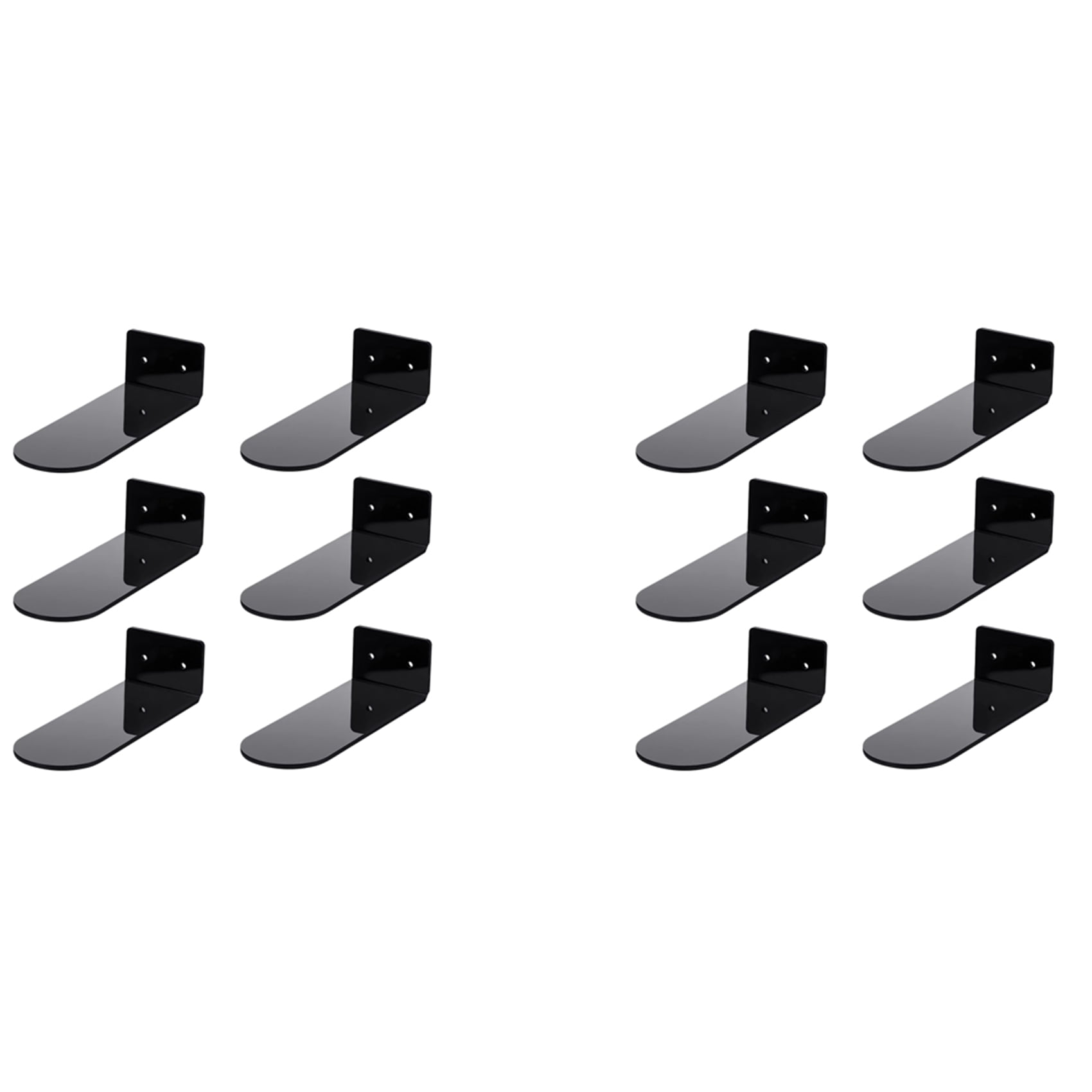 12 Pack Floating Shoe Shelves,Black Acrylic Wall Mounted Shoe Display