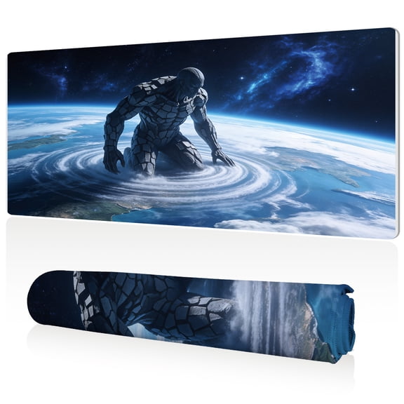 LIVEKEY Giant Stone Queen on Earth Mouse Pad 80x40x0.3cm Extra Large Full Desk Coverage Non Slip Durable Easy Clean Stitched Edges for Gaming and Office