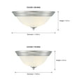 thumbnail image 3 of DESIGNERS FOUNTAIN Flush Mount Ceiling Light, 11 Inch Frosted Glass Lighting Fixture for Kitchen, Bedroom, Bathroom, and Hallway, LED Bulbs Not Included, Brushed Nickel, 3 of 11