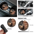 thumbnail image 6 of Renewold Deer American Flag 15 PCS Car Seat Cover Full Set, with Steering Wheel Cover Seat Belt Strap Cover Trash Cans Rear View Mirror Cover Cup Coaster Keychain Air Vent Storage Bag Universal Fit, 6 of 7