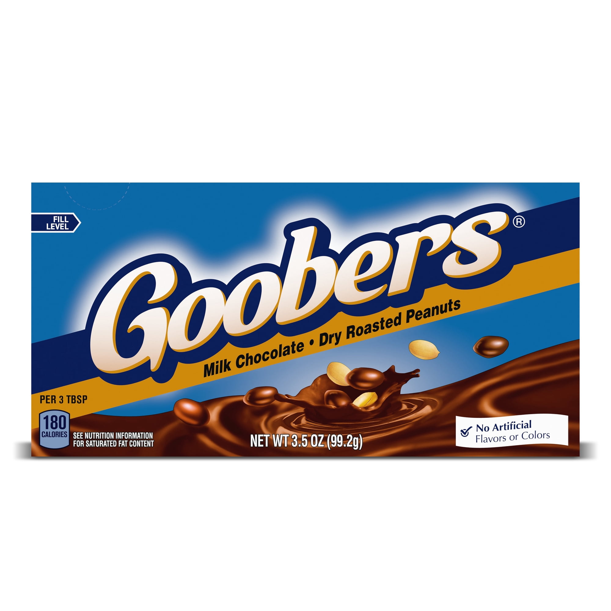 Goobers, Roasted Peanuts and Milk Chocolate, Movie Theater Candy Box, 3.5 oz