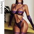 thumbnail image 2 of Ellolace-Lencería Sexy para mujer desnuda sin censura, disfraz Sexy de 5 piezas, ropa interior hueca, trajes con sujetador abierto Sensual sin censura, 2 of 5