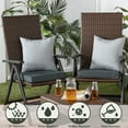 thumbnail image 6 of Greendale Home Fashions 18 x 18 in. Carbon Square Outdoor Chair Pad (Set of 2), 6 of 6