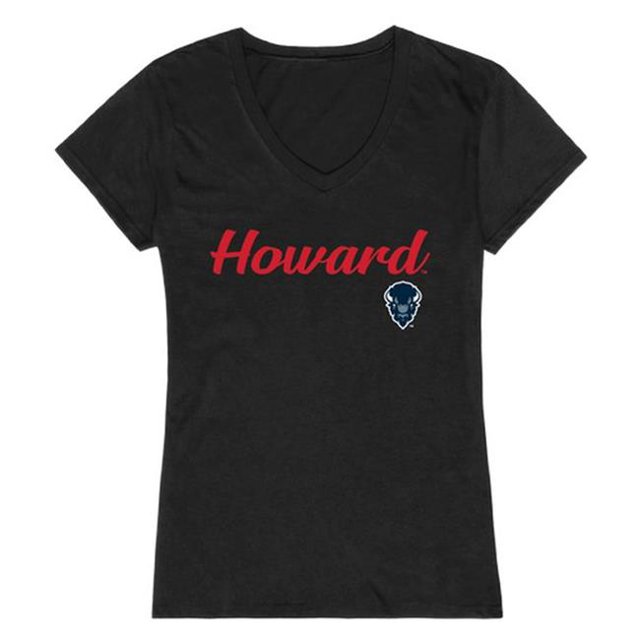 W Republic 555-171-BLK-03 T-Shirt Femme Howard Bison Script, Noir - Large