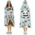 thumbnail image 3 of Wearable Blanket Hoodie for Adults & Kids, Cute Panda Robe Cloak Throw Poncho Flannel Warm Wrap Cape-C4-50x60, 3 of 6