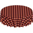 thumbnail image 1 of Round Tablecloth with Wave Lace 60 Inch, Red Lumberjack Plaid Round Tablecloth Water Resistant Spill Proof Tablecloths Kitchen Tablecover for Party, Wedding, Cocktail, Banquet, Festival, 1 of 1