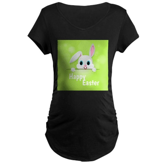CafePress - Happy Easter Maternity T Shirt - Maternity Dark T-Shirt