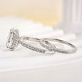 thumbnail image 2 of Dash Jewelry 2 Ct Oval Cut Moissanite Wedding Ring - 14K White Gold Plated Simple Solitaire with Accents Wedding Ring - Unique Bridal Set Design for Her - Perfect for Celebrating Your Love Story Ring, 2 of 5
