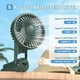 thumbnail image 2 of USB Rechargeable Portable Mini Fan with 2500mAh Base and 5 Modes Battery (Green), 2 of 5