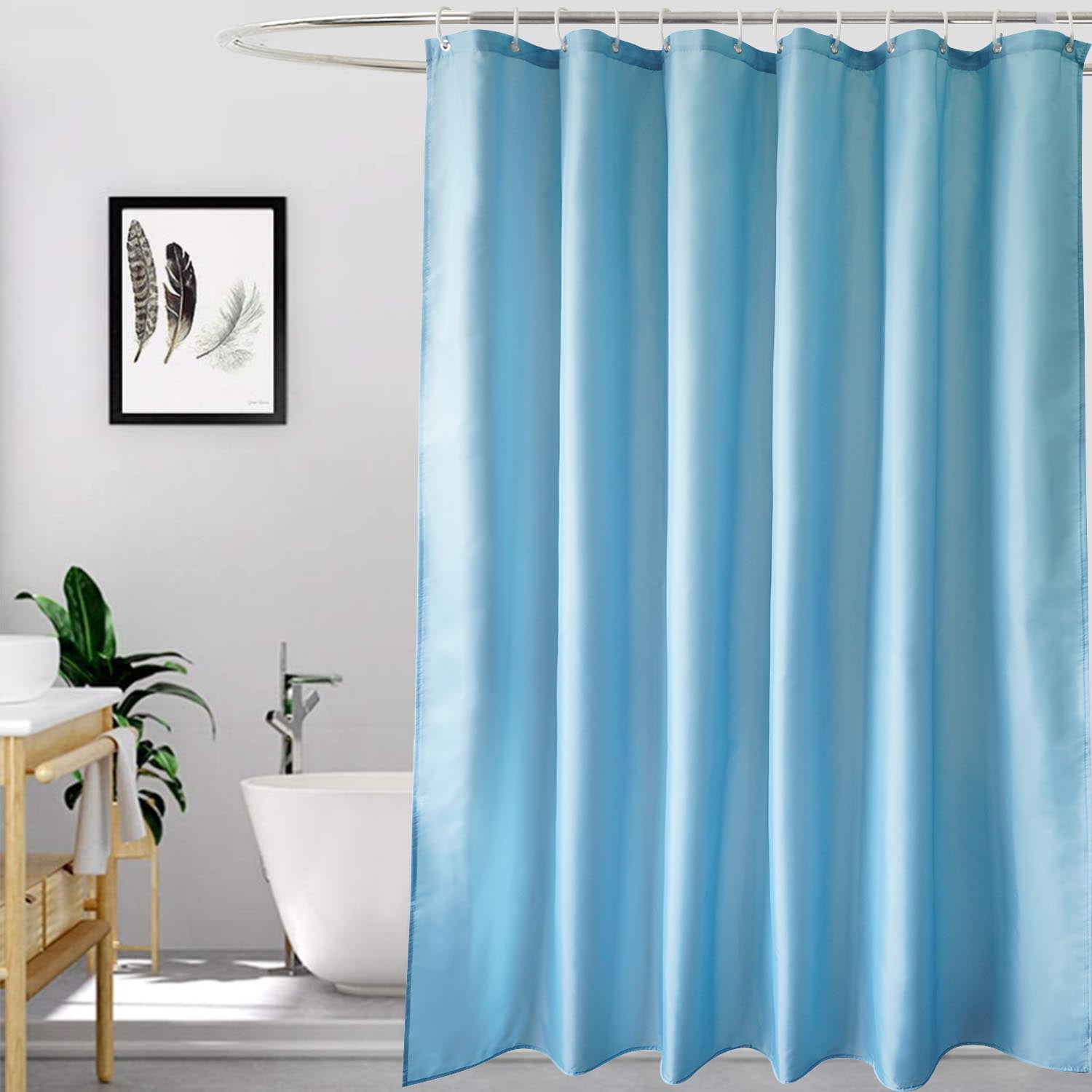 Shower & Bathtub Accessories Natural/Ivory 72x84" mDesign LONG Water