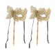 thumbnail image 3 of KAKOWELY 2 máscaras de mascarada de mano con palo para mujeres y hombres, máscara clásica para fiestas de cosplay, carnaval, Mardi Gras y Halloween., 3 of 5