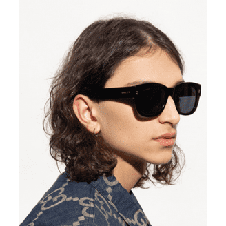 Gucci グッチ GGパターンサンバイザー　サイズS 男女兼用 Sunglasses Gucci GG 1661 S- 001 Black / Grey - Walmart.com