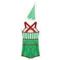 thumbnail image 4 of ZDHoor Girls Striped Candy Cane Christmas Costumes CrissCross Back Ballet Dance Gymnastics Leotard Bodysuits Green-D 14, 4 of 7