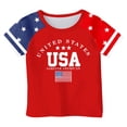 thumbnail image 3 of 2026 Boys Girls American Flag Shirt 250th Anniversary USA Shirts 4th of July T-Shirt USA Short Sleeve Tees Tops(Red2,6-7 Years), 3 of 3