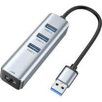 FUCHEGN 3-Ports USB 3.0 Hub with Ethernet Adapter