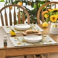 thumbnail image 3 of Sm:)e Summer Sunflowers Placemats Set of 4, 12 x 18 Inch, Vintage Spring Summer Flower Home Kitchen Dining Decor, 3 of 7