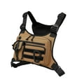 thumbnail image 4 of Dualoai Chest Rig Bag Adjustable Strap Modern Chest Pouch for Cycling Walking Picnic Khaki, 4 of 9