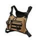 thumbnail image 4 of Bolsa de pecho para hombre, chaleco para correr, multifunción, ligero, con múltiples bolsillos, soporte para teléfono, bolsa de pecho para correr, Caqui, 4 of 10