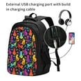 thumbnail image 2 of Balery Colorful Cats Print USB Charging Backpack for Men and Women - Water-Resistant, Anti-Theft Laptop Backpack with USB Port for Travel, Work, School, and College, 2 of 7