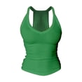 thumbnail image 5 of DondPO Womens Tank Tops,Lady V Neck Racer Back Tank Top For Women Padded Ribbed Long Tank Fitted Basic Tops,Halter Tops for Women,Womens Loose Tank Tops Clearance！ Green S Clearance！, 5 of 5