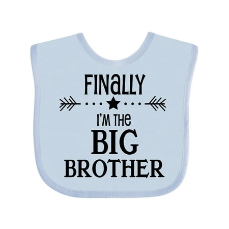 

Inktastic Finally I m the Big Brother Gift Baby Boy Bib