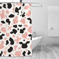 thumbnail image 7 of Bathroom Partition Shower Curtain 72x72in Bathroom Special Waterproof Mildew Resistant High Temperature With 12 Iron Hooks Simple Cow-Print Pattern_3, 7 of 7