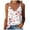 White, variant on Honeeladyy Sales Women Floral + Leaves Print Shirt Summer Sleeveless Casual Loose Blouse V Neck Comfy Trendy Tops Soft Camisole
