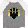 thumbnail image 4 of Inktastic Bowling Gift for Bowler Silhouette Bowling Pins Boys or Girls Long Sleeve Baby Bodysuit, 4 of 5