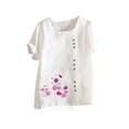thumbnail image 1 of Camisetas de Manga Corta para Mujeres, Camiseta de Manga Corta Impresa Casual Hecha de 95% Poliéster 5% Spandex para Todas las Estaciones, Camisetas de Manga Corta para Mujeres, 1 of 6