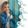 thumbnail image 3 of Blackout Kids Curtains,Teal Gold Marble Childrens Insulated Curtains Set Of 2,Bedroom Essentials,Toddler Room Decor 42x84in(106x213cm), 3 of 4