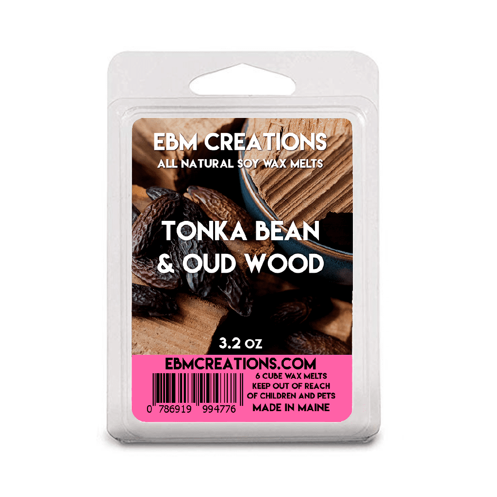 Tonka Bean & Oud Wood Scented Soy Wax Melts, EBM Creations, 6 Cube 3