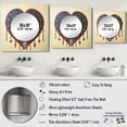 thumbnail image 4 of Designart "Divine Heart Yoruba Deity Of Affection Haitian XII" African American Woman Blue Large Square Mirror - Square Bedroom Mirror Printed Wall Decor - Glam Square Printed Wall Mirror Art, 4 of 5
