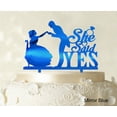 thumbnail image 1 of "She Said Yes Wedding Cake Topper Custom Name Cake Topper Color Option Available 6""-7"" Inches Wide", 1 of 1