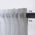 thumbnail image 5 of Orange Grey White Valance Curtains for Kitchen/Living Room/Bathroom/Bedroom Window, Rod Pocket Small Topper Half Short Window Curtains Voile Sheer Scarf, Farmhouse Ombre Color Modern Simple 42"x18", 5 of 8