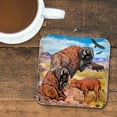 thumbnail image 2 of Buffalos Wooden Cork Coasters Gift Set of 4 by Nature Wonders | Nature Wildlife Decor - 95217C-S4, 2 of 6