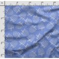 thumbnail image 2 of Soimoi Watercolor Fruit Printed, Japan Crepe SatinFabric, by The Yard 54 Inch Wide, Decorative Sewing Fabric for Dresses Kimonos Gowns, Blue & White, 2 of 5