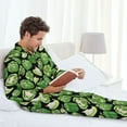thumbnail image 4 of Mens Pajamas Set, funny Bell Pepper Print Button-Down Pajamas for Men Long Sleeve Mens Sleepwear Lounge Pjs Set, 4 of 5