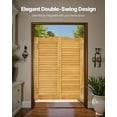thumbnail image 2 of VEVOR Double Saloon Doors, 36"W x 42" H Arched Top Interior Swinging Cafe Doors, Premium Pine Wood, with Hinges & Hardware Kit, Easy to Install, for Hallway Kitchen Bar Pub Entrance, Log Color, 2 of 9