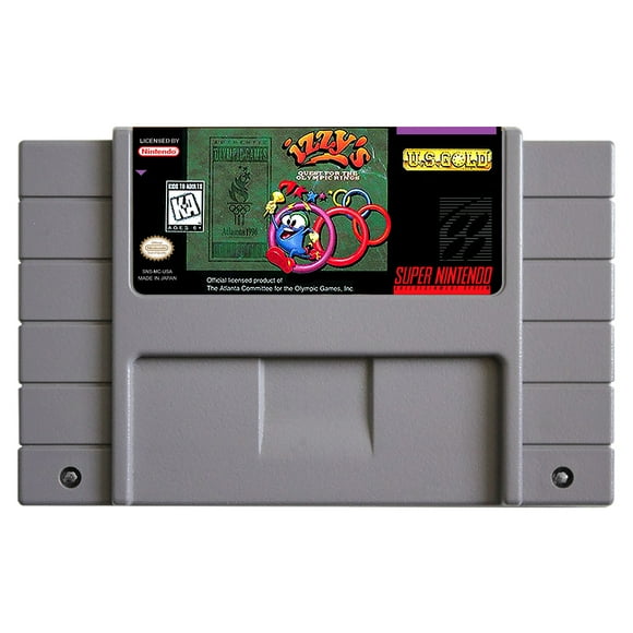 SNES Games Cartridge Izzy's Quest for the Olympic Rings