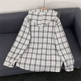 thumbnail image 6 of Hoodies for Men Sun Protection Lightweight Hoodie Button Down Plaid Long Sleeve Fall Sweatshirt M, 6 of 6